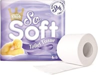 So Soft Toilet Rolls X 4 Pack. 3 Ply  By Little Duck Embossed Quilted Loo Rolls