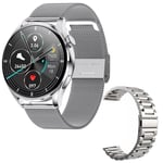 RUMOCOVO montre connectée de Sport pour hommes, bracelet en acier, étanche, avec appels, Bluetooth, moniteur d'activité physique et de fréquence cardiaque, pour Android et iOS Z116