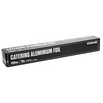 Vogue Aluminium Catering Foil - 440 mm x 75 metres, Silver, With Serrated Cutting Blade, 12 Microns, Food Service Foil Roll, Premium Kitchen Foil, Commercial and Home Use, CF353