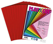 PLAY-CUT Lot de 20 feuilles de carton photo A4 Rouge de Noël (300 g/m²) - Format A4 - Multicolore - Papier photo épais - Épaisseur de qualité supérieure - Carton pour impression