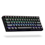 Clavier mécanique Anne Pro 2 Gateron interrupteur rouge sans fil Bluetooth 60% True RGB rétro-éclairage-noir