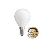 Unison klick-dimbar LED klot opal 2700K 470lm E14 5W