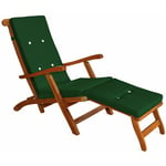 Coussin pour chaise longue pour siège inclinable coussin pour bain de soleil relaxation intérieur extérieur hydrofuge Vert