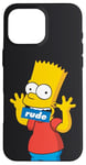 iPhone 16 Pro Max The Simpsons Bart Simpson Rude Mouth Black Case