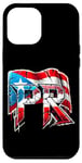 Coque pour iPhone 15 Pro Max Pr Drapeau Portoricain Pierre De Béton Fissurée Boricua Cool