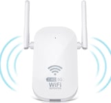 Repetiteur WiFi Puissant sans Fil, 1200Mbps Amplificateur WiFi Puissant, 5GHz & 2.4GHz Double Bande, WiFi Extender avec Ethernet Port, E-K-4ZA