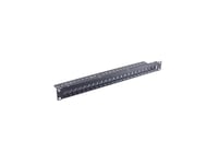 Shiverpeaks ®-Basic-S--Patchpanel-19" Distributionspanel Obestyckad, 24-Portar, 1U, För Keystone, Svart, Smal Design (Bs75066-1)