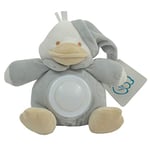 Kögler- Form Peluche avec veilleuse, Canard Gris, Lampe LED avec Changement de Couleur harmonieuse, Environ 24 x 25 cm-Aide au Sommeil Douce et Douillette pour bébés et Tout-Petits, 10128572