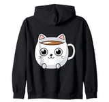 Cute Cat Coffee Mug - Perfect for Cat and Coffee Lovers Zip Hoodie