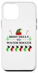 iPhone 12 mini Most Likely To Watch Soccer Family Santa Elf Hat Case