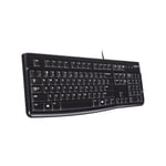 Logitech K120 Clavier Avec Câble Pour Windows, USB Plug-and-Play, Dimensions Aux