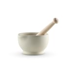 MB947003 Milton Brook Mortar and Pestle, Vitrified Porcelain, Size 1, 11.2cm Diameter, White