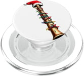 Flute Instrument Christmas Hat Xmas PopSockets PopGrip for MagSafe