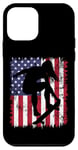 Coque pour iPhone 12 mini Skateboard Girl Skateboarder Drapeau américain Patineuse Roll 2