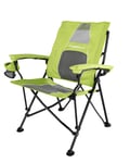 STRONGBACK Elite Lime Green – Fauteuil Pliant de Camping Ergonomique avec Soutien Lombaire, Assise Large de 60 cm, accoudoir et Porte-gobelets