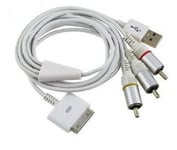 AV Composite à la télévision par câble RCA + USB Chargeur pour iPad2 / iPad3, iPhone 4 / 4S, 3GS, iPod, Touch, Firmware iOS 5