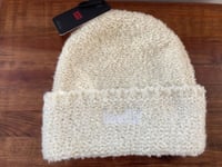 LEVI's Cream/Neutral Cozy Turn Up Beanie Hat - One Size - BNWT