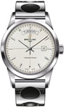 Breitling Watch Transocean Day Date Mercury Silver