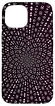 iPhone 15 Light Rays Mid-Century Pattern White On Black Case