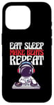 Coque pour iPhone 16 Pro Producteur de musique Beatmaker Eat Sleep Make Beats Repeat