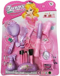 Girls Beauty Set Pretend Play Toy Makeup Cosmetic Hairdryer Salon Kit 15 PCs