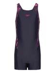 Speedo Girls Hyperboom Splice Legsuit Marinblå