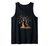 Fox and owl on the tree animal lovers autumn leaves Tank Top