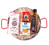 PAELLA GIFT SET: 28cm Paella Pan, EVOO, Bomba Rice, Spices Spanish HMPER