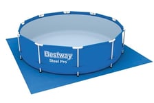 Bestway 58001 Tapis Carré 305 X 305 cm pour Piscine Hors Sol Fast Set™, Steel Pro™, Steel Pro Max™ et Hydrium™ Bleu