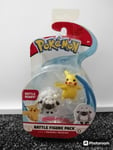 Pokémon Battle Figure Multi-Pack - Pikachu & Wooloo 2 Pack  New