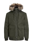 JACK & JONES Jjconstruct Bomber en Fausse Fourrure Blouson, Colophane, XXL Homme