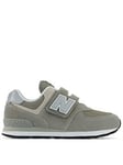 New Balance 574 Kids Trainer - Grey, Grey, Size 12 Younger