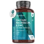 Calcium Magnesium Zinc - 400 Tablets - Bone & Joint health - Metabolism - Sports