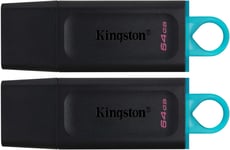 Kingston Datatraveler Exodia Dtx/64Gb-2P Clé Usb 3.2 Gen 1 - Avec Capuchon De Protection Et Anneaux Pour Porte-Clés De Plusieurs Couleurs