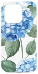 Coque pour iPhone 15 Pro Aquarelle Floral Bleu Hortensias Pretty Blue Floral