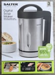 Salter Soup Maker Digital 1.6L Stainless Steel Jug 5 Settings & Memory Function