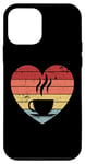 Coque pour iPhone 12 mini Amateur de café expresso Vintage Coffee Heart, accro à la caféine