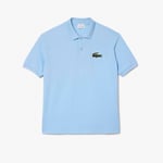 Lacoste Mens Loose Fit L.12.12 Piqué Polo Shirt in Blue material_cotton - Size Small