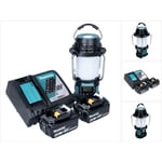 Dmr 056 rm Radio sans fil 18 v fm dab+ avec lanterne 360 Lampe de poche IP65 + 2x batterie 4,0 Ah + chargeur - Makita