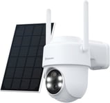 Camera Surveillance Wifi Exterieure Sans Fil Batterie - Panneau Solaire, 2K Camera Solaire Exterieur 2,4Ghz, Alerte Instantan[J44]