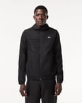 Lacoste Mens track jacket with zipper - Black - Size Large