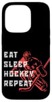 Coque pour iPhone 14 Pro The Real Evolution Of Hockey, Ice Hockey T-shirt, Hockey