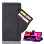 Leather Case for Nokia 8.3 5G Phone Cover Wallet Flip Iron Buckle Closure with Multi-card Slot Business Card Holder and Bracket Function, Suitable for Nokia 8.3 5G Matte Protective Cover(Black)
