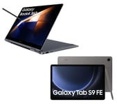 Samsung Galaxy Book4 360 15.6" 2 in 1 Laptop (Intel® Core™ 7, 512 GB SSD, Grey) & Galaxy Tab S9 FE 10.9" Tablet (128 GB, Grey) Bundle, Silver/Grey