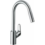 Focus M41 - Mitigeur d'évier Focus avec douchette extractible, EcoSmart, chrome 31833000 - Hansgrohe