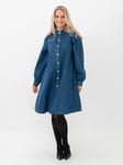 MSCH Copenhagen Elena Shirt Dress - Dame - Blå - XS