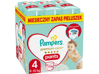 Pampers Premium Care 4-Størrelse Bleier-Bukser, 114 Bleier, 9-15 Kg