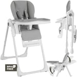 Highchair Foldable Adjustable Height Baby High Chair Infant Folding Highchairs