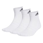 Adidas C Sportswear Ankelsokker, 3 par White/Black L (43-45)