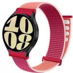 Nylon armbånd No-Gap Samsung Galaxy Watch 6 (44mm) - Pomegranate